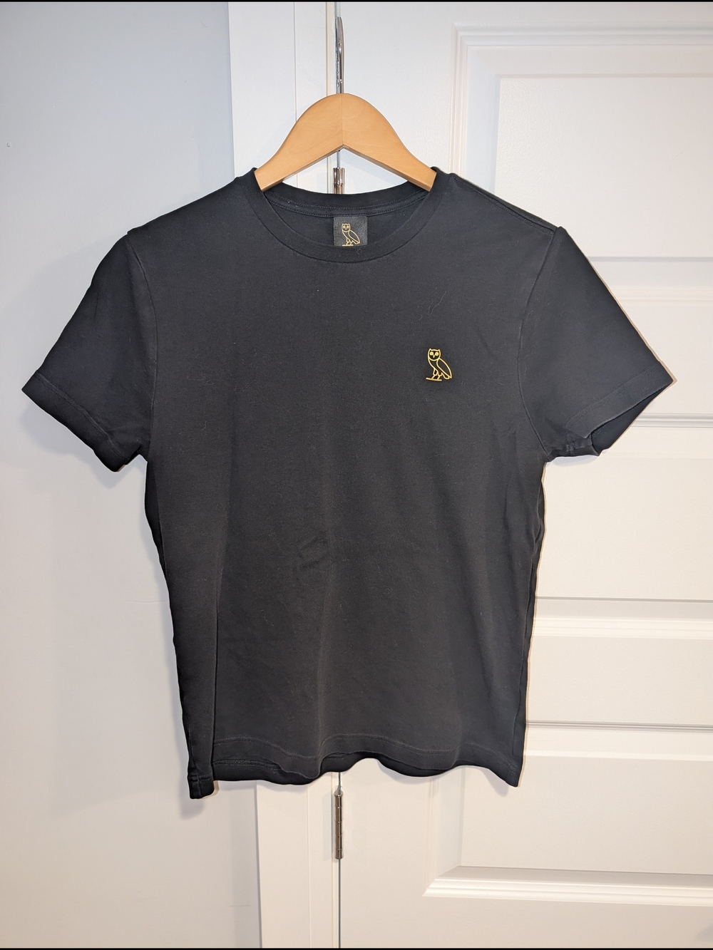 OVO October's Very Own Black T-Shirt with Gold Owl Logo